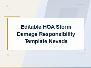 Editable Hoa Storm Damage Responsibility Template – Nevada