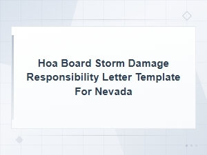 Nevada Hoa Storm Damage Responsibility Letter Template