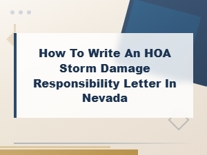 Nevada Hoa Storm Damage Responsibility Letter Template