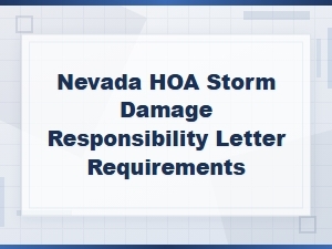 Nevada Hoa Storm Damage Letter Requirements and Templates