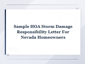 Nevada Hoa Storm Damage Responsibility Letter Template