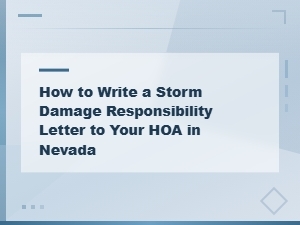 Writing a Storm Damage Letter to Your Nevada Hoa